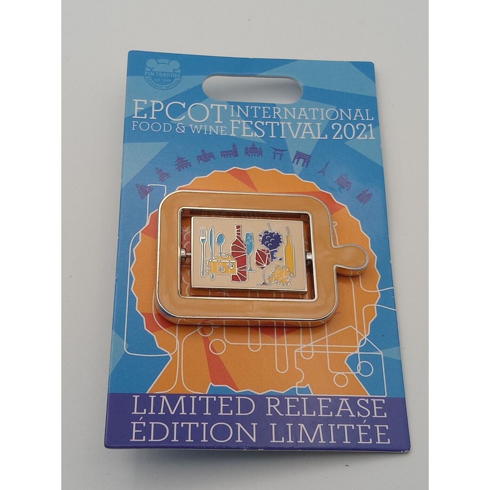 Disney Parks Epcot Food & Wine Festival 2021 LR Cutting Board Pin New